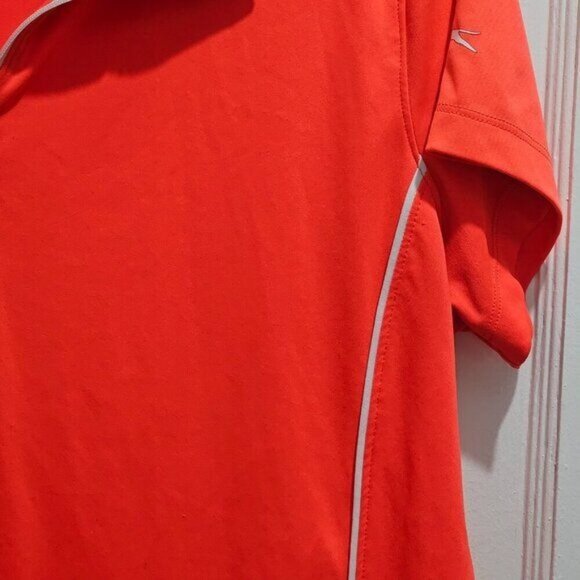 Slazenger Women's Coral Golf Polo XL w/ White Accents & Zip Collar - Picture 6 of 16